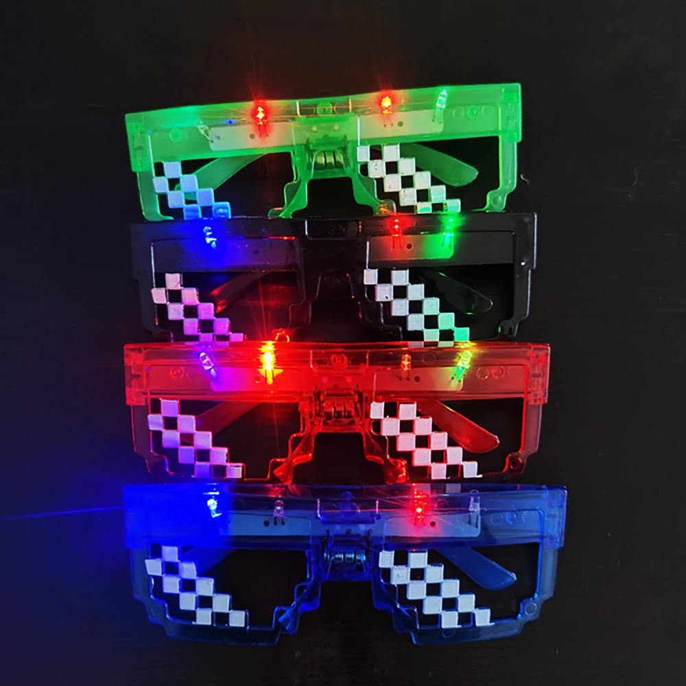 Wedding Supply Bulk - 10/20/30 LED-Mosaik-Brille, leuchtende Sonnenbrille, Bulk-Neon-Glühen im