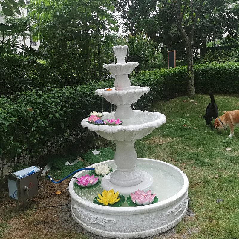 Wedding Fountain - Europäischer Stil Dreistöckiger Hochzeitsbrunnen Hofdekoration Balkon