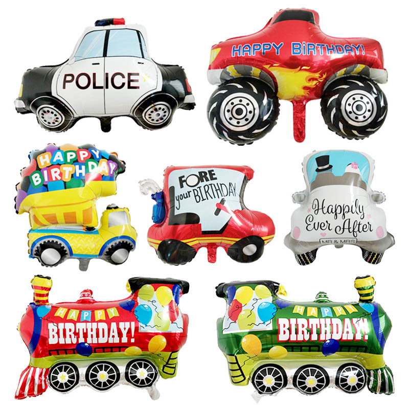 Wedding Qq - 1PC Cartoon Auto Luftballons Feuer Lkw