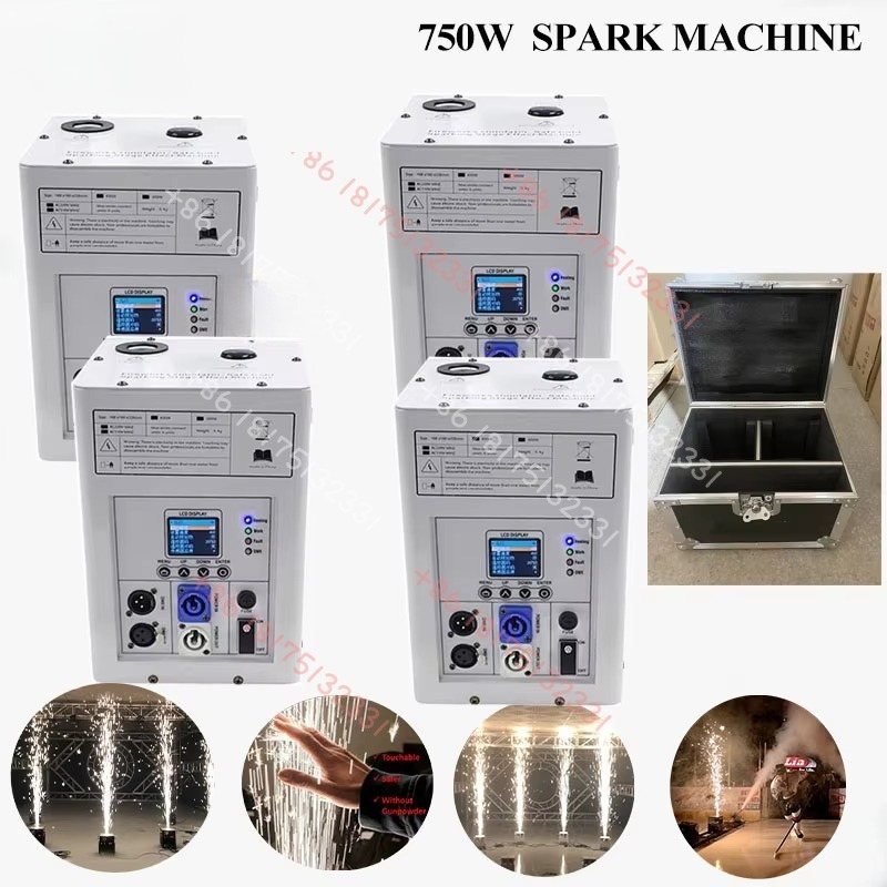 Wedding Fountain - 750W Ti-Pulver Kaltfunkeneffektmaschine mit Fernbedienung für