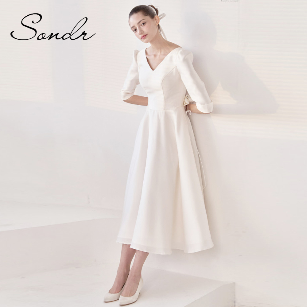Wedding Qq - Sondr Koreanische Brautkleider aus Satin mit