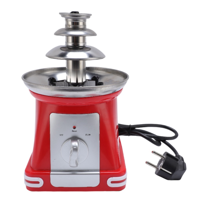 Wedding Fountain - Edelstahl 3-stufiger Mini-Schokoladenbrunnen Elektrische Fondue-Maschine für