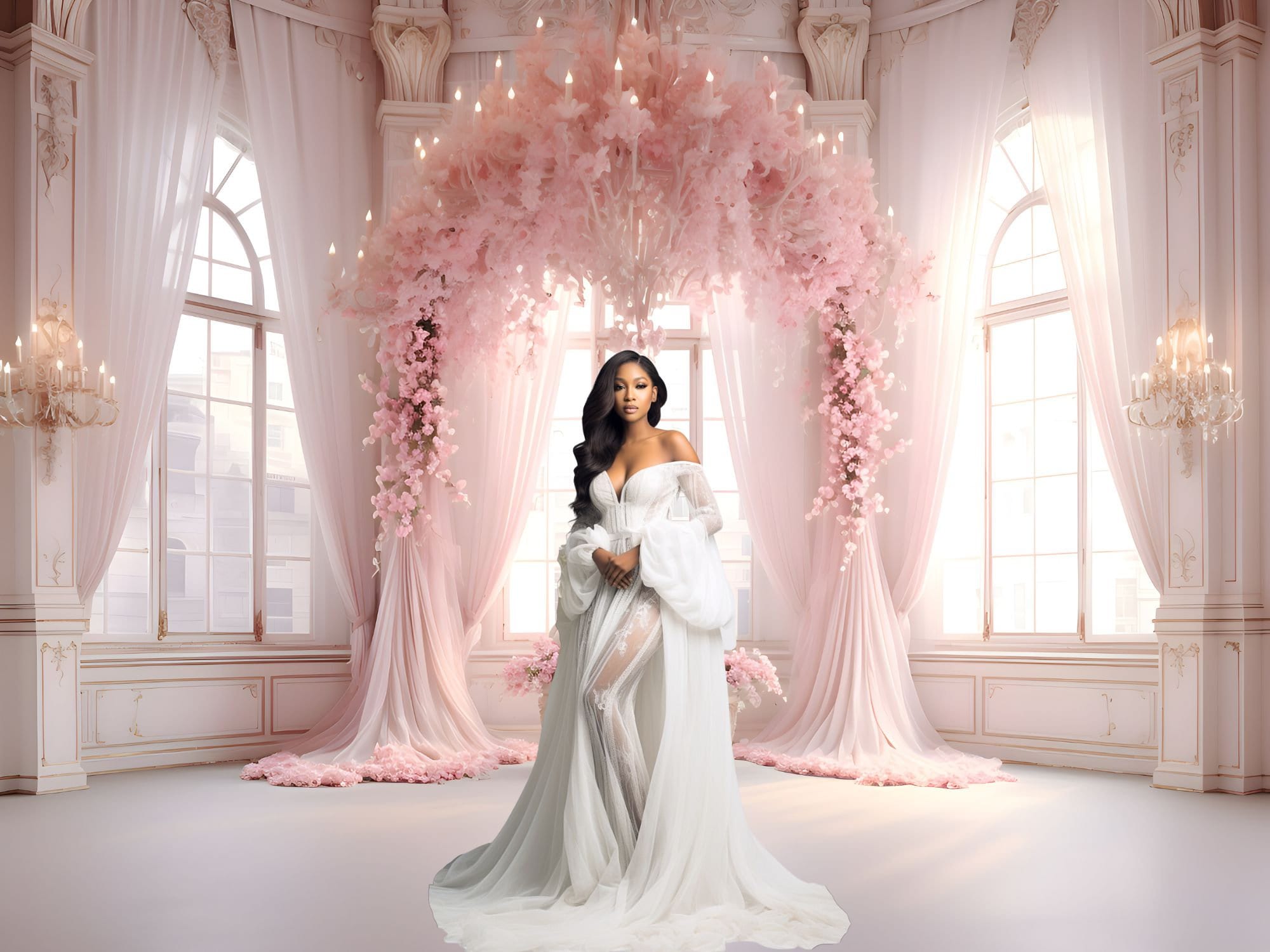 Rosa Palast Blumen Fotografie  – Wedding Qq Bewertung und Preis
